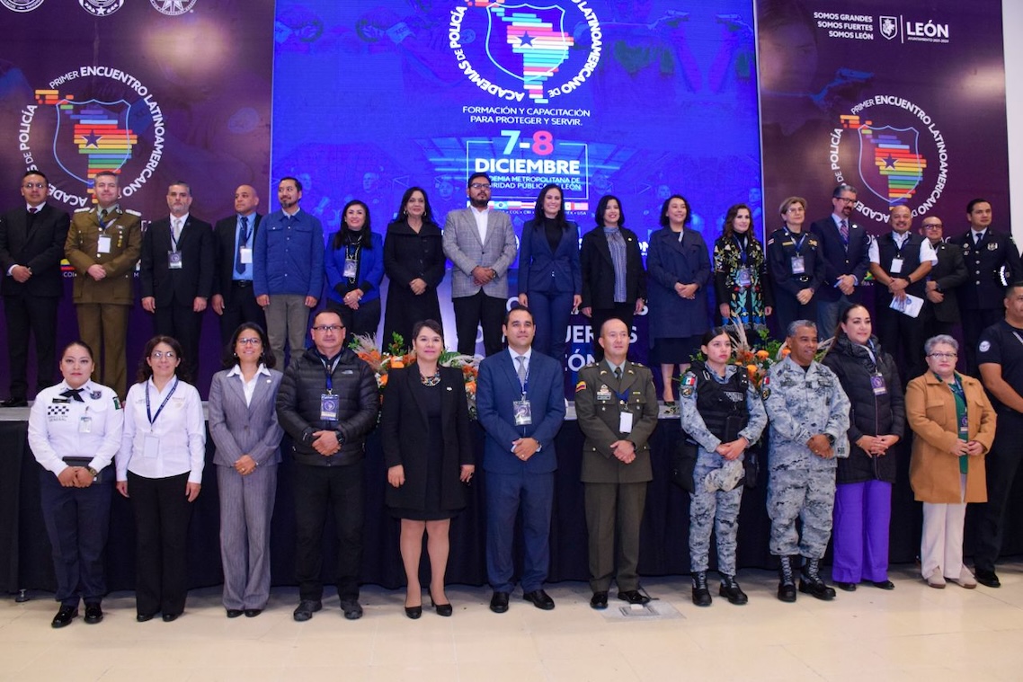 Inicia el Primer Encuentro Latinoamericano de Academias de Policía en León, Guanajuato