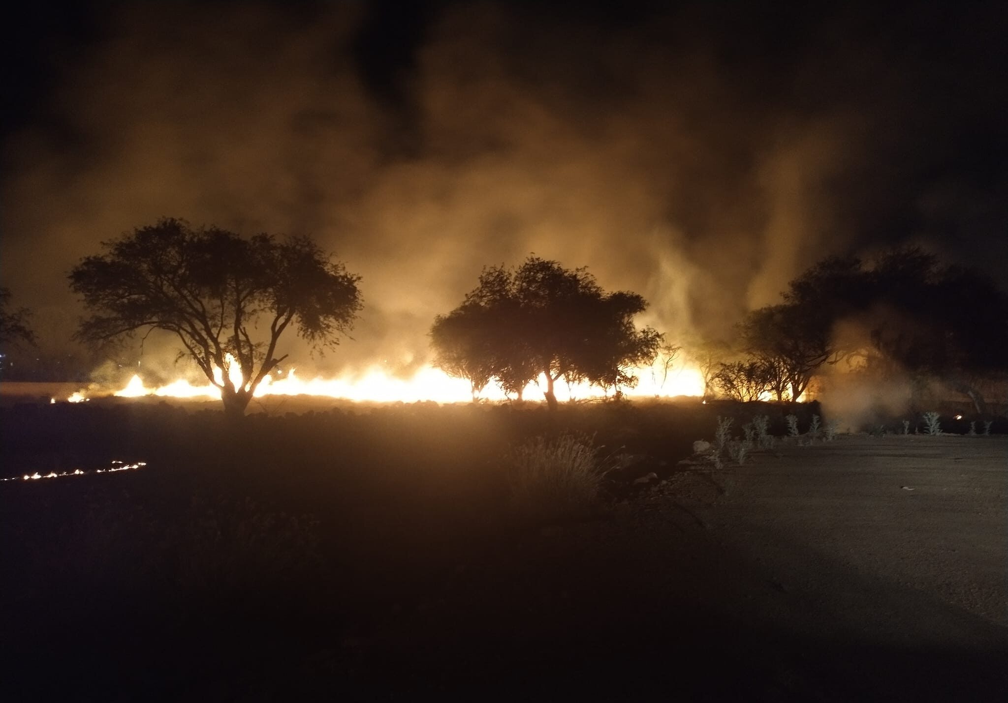 Incendio de Pastizal Pone en Riesgo Hospital Regional de Uriangato