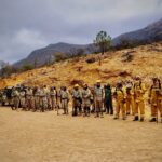 Brigadas logran contener avance del incendio forestal en la Sierra de Santa Rosa