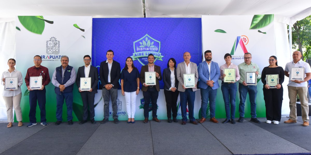 Nueve empresas en Irapuato reciben el distintivo Aire Limpio por su compromiso ambiental