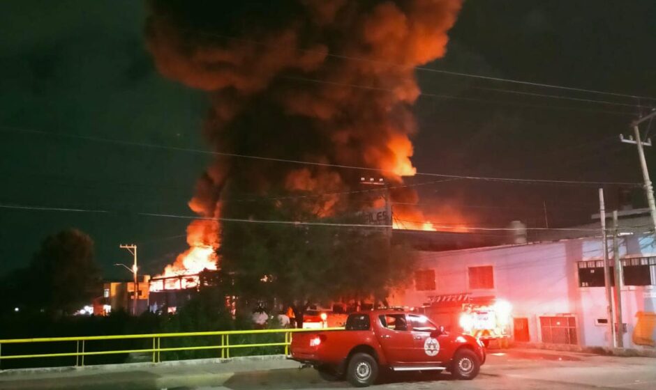 incendio en maderería