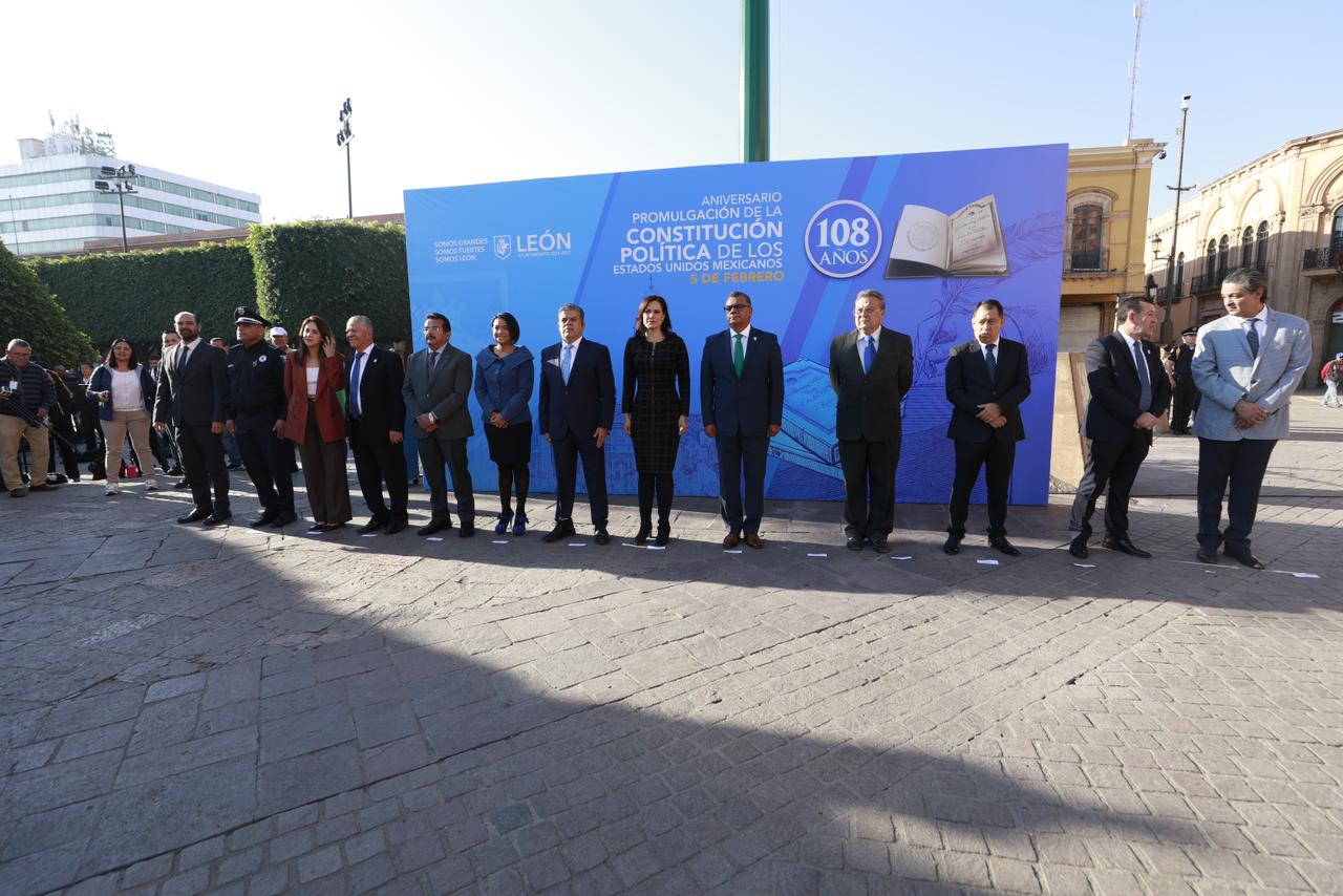 León conmemora el 108 aniversario de la Constitución Mexicana con un llamado a la unidad