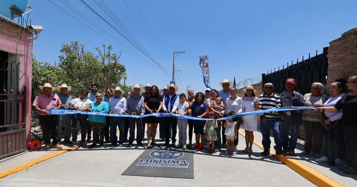 Con obra de concreto hidráulico, Purísima mejora la movilidad y calidad de vida en Guadalupe de Jalpa