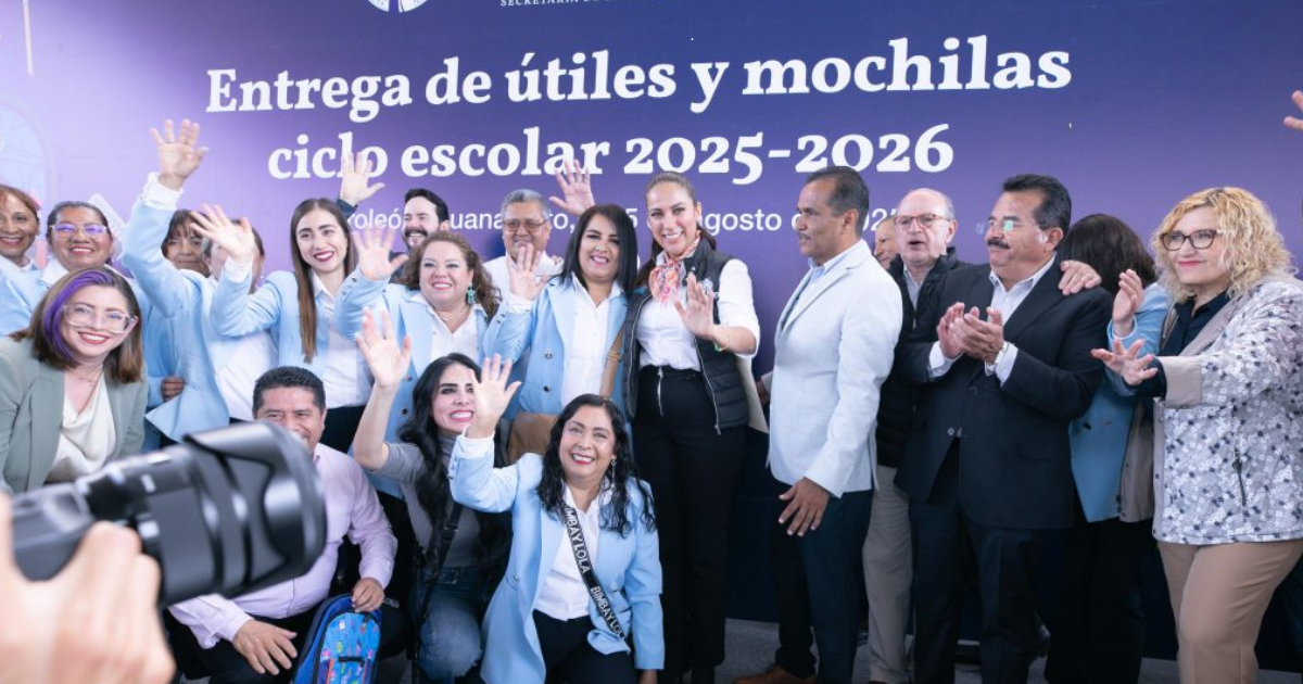 Mochilas y útiles escolares para más de 586 mil estudiantes en Guanajuato