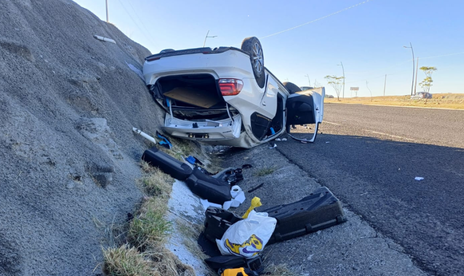 Grava suelta Eje Metropolitano