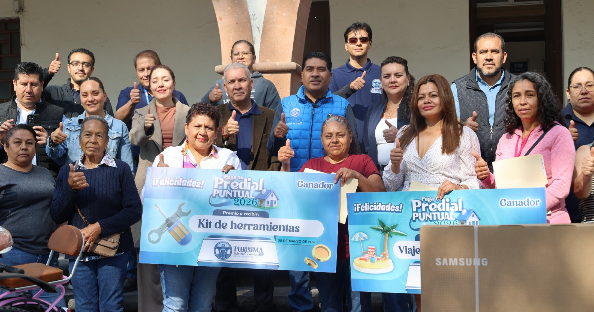 Purísima del Rincón premia a contribuyentes cumplidos con sorteo del predial 2026