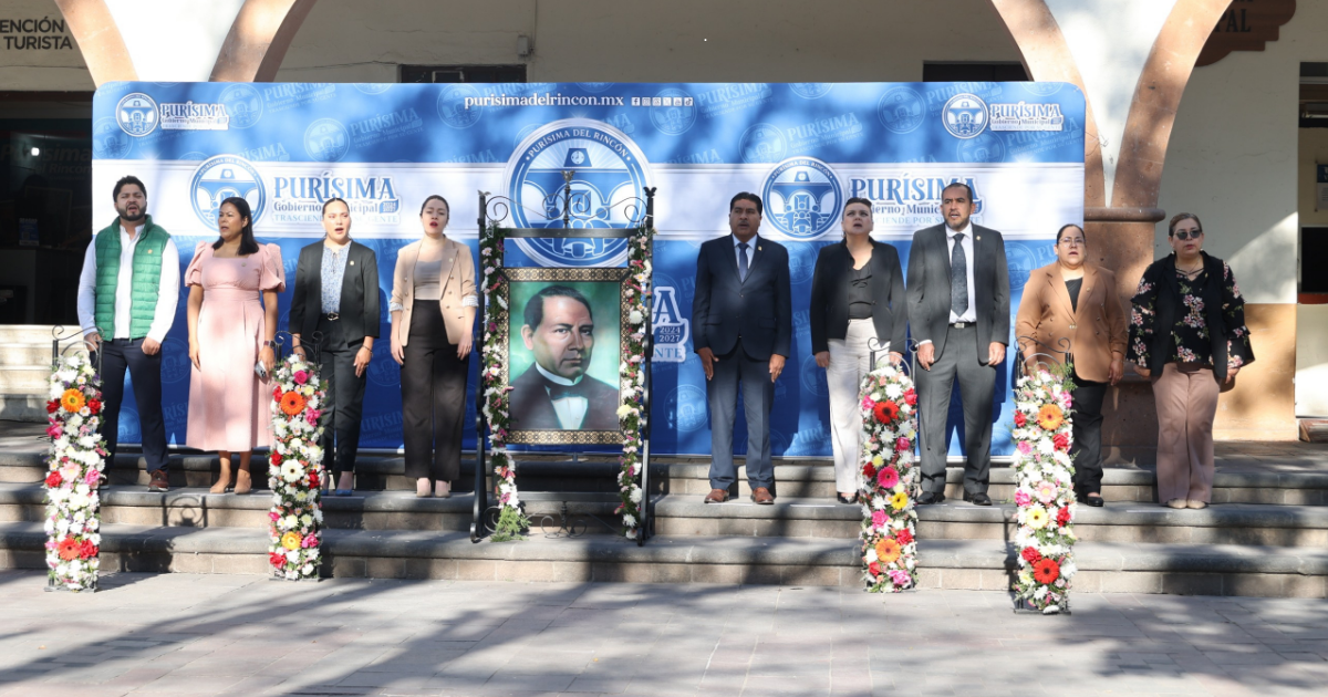 Purísima celebra el natalicio de Benito Juárez con honores y desfile primaveral