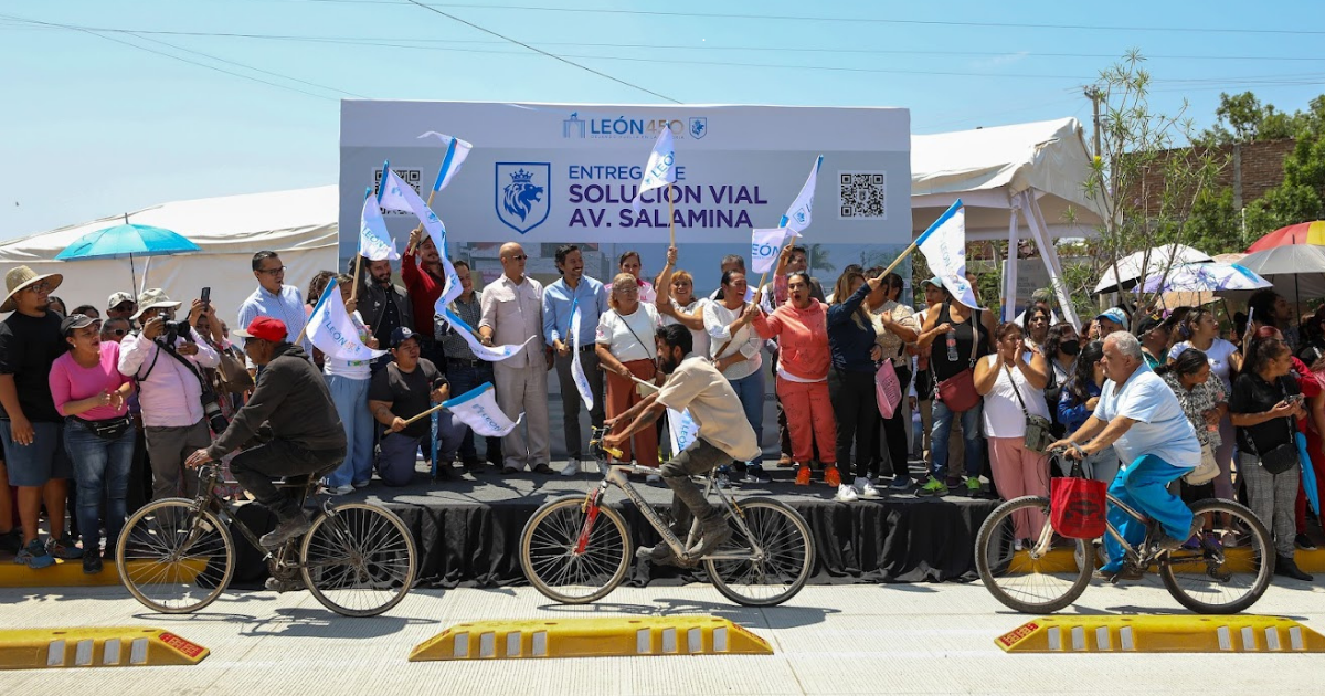 Solución vial en León transforma el bulevar Salamina y mejora la movilidad en Las Joyas