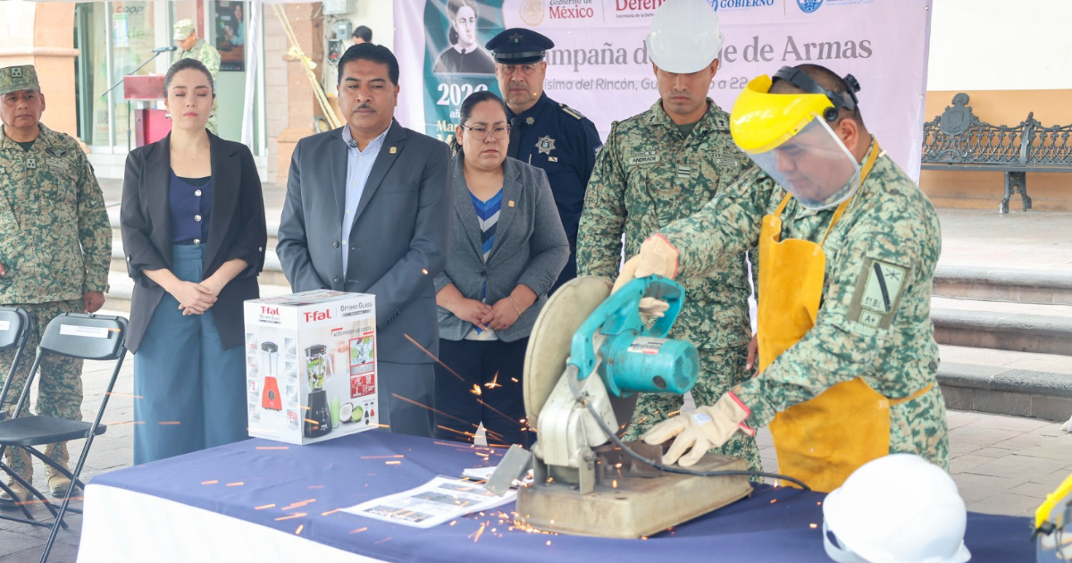 Campaña de Desarme Voluntario llega a Purísima del Rincón para fortalecer la paz