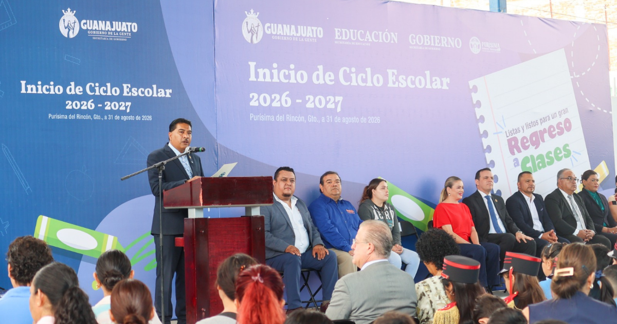 Purísima del Rincón inicia el ciclo escolar 2026-2027 con más de 17 mil estudiantes